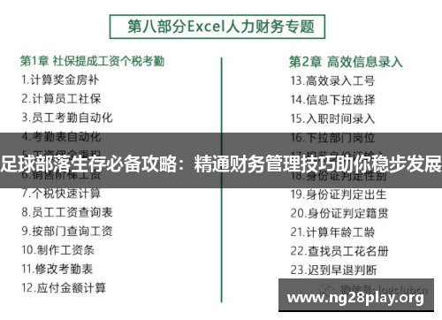 足球部落生存必备攻略：精通财务管理技巧助你稳步发展