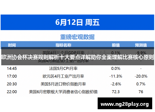 欧洲协会杯决赛规则解析十大要点详解助你全面理解比赛核心原则